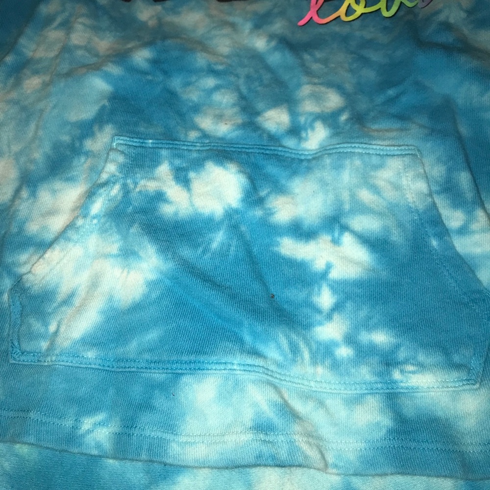 Justice Blue Tie Dye Crew Neck Sweatshirt - Picture 3 of 4
